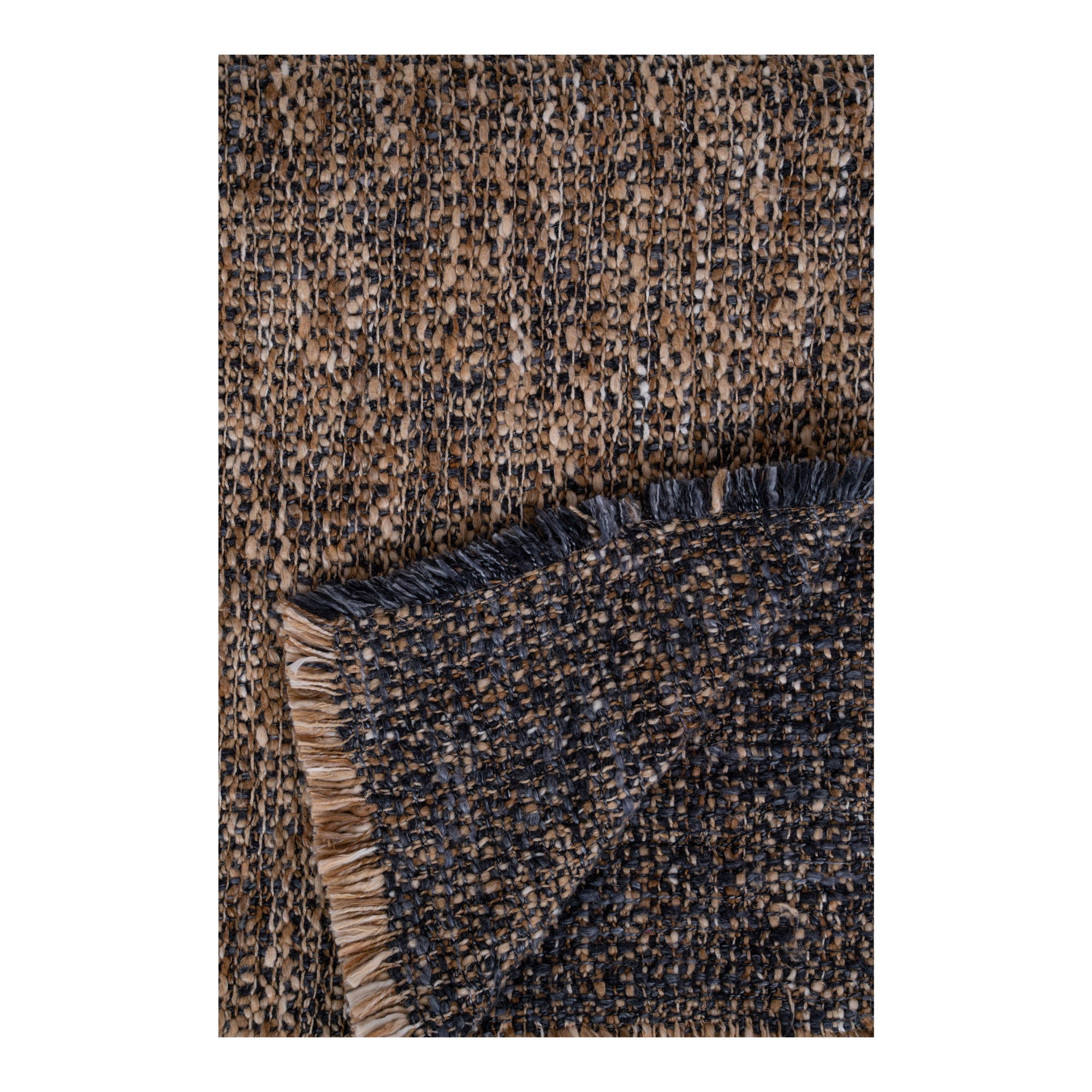 Farbe Ely – Decke, Baumwollmischung, blau/gelb, 130×170 cm